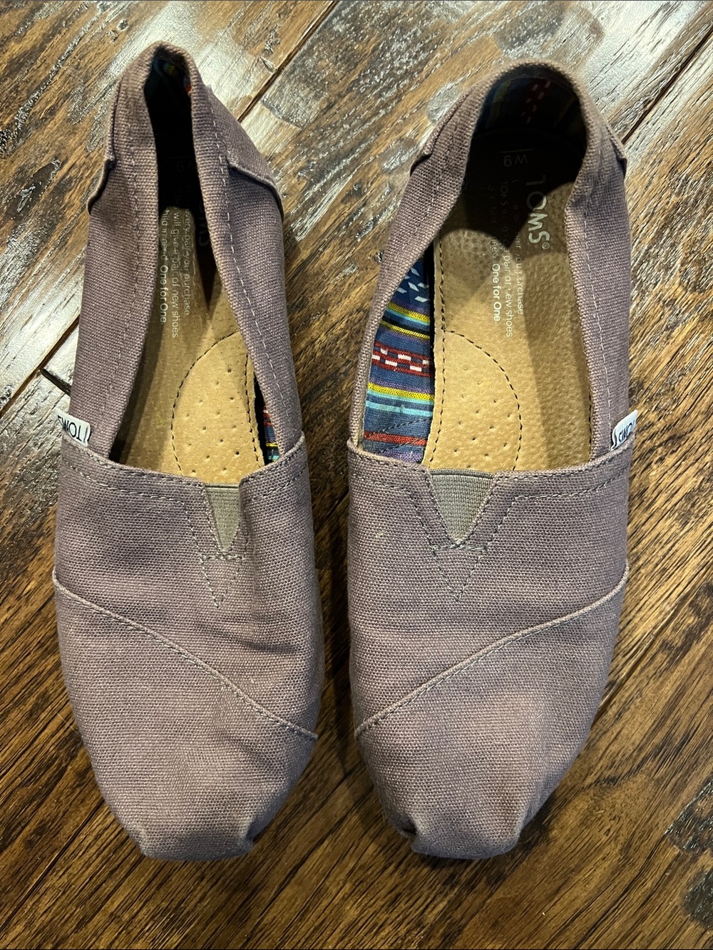 Women’s Toms Slip-On Canvas Shoes in Taupe Brown